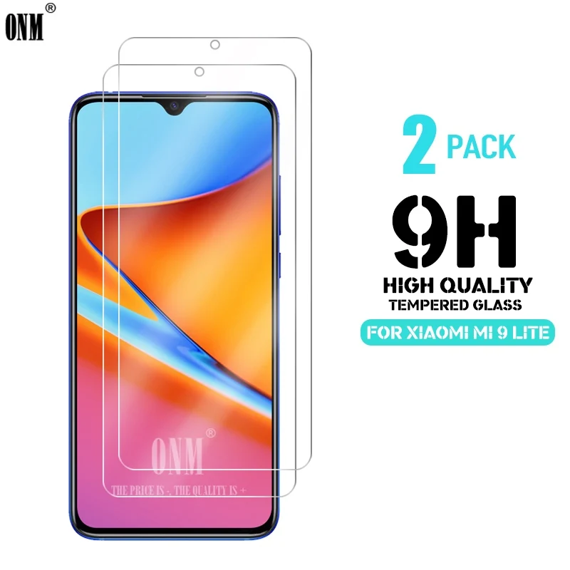 2 шт. закаленное стекло для xiaomi mi 9 Lite Защитное экрана Pre um защитная пленка |