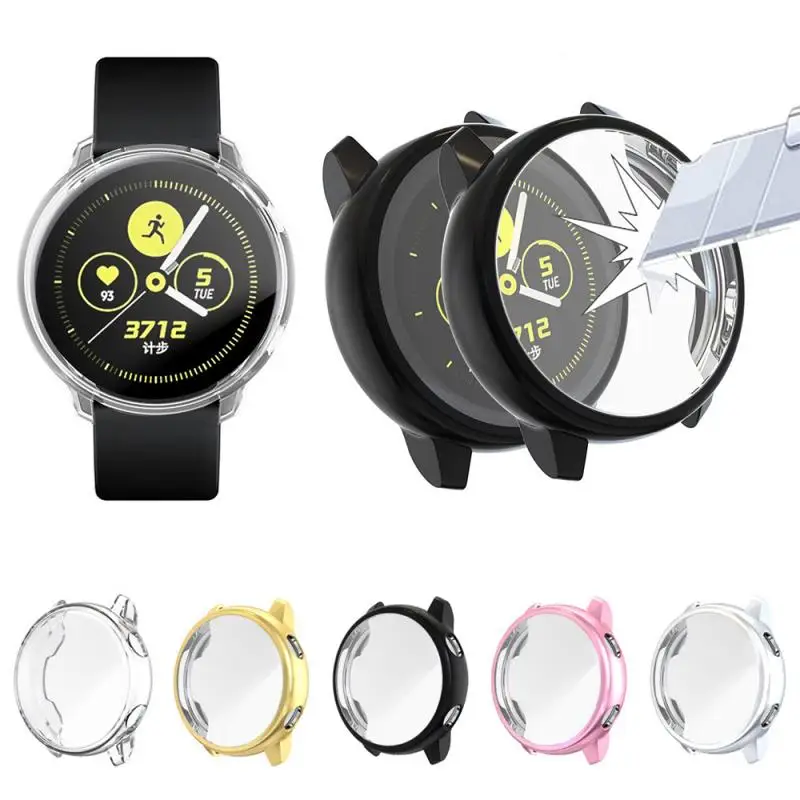 Защитный чехол для экрана для samsung Galaxy Watch Active 40 мм анти-осколки Смарт-часы протектор экрана ТПУ чехол
