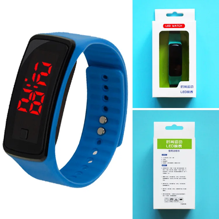 

New Style LED Watch Bracelet Children Simple Sports Electronic Second Generation Fashion Silica Gel Students Watch LED Watch