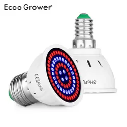 Ecoo Grower Светодиодный лампочки для теплиц полный спектр разъем E27/E14/B22/GU10 лампа для выращивания гидропоники садовый суккулент Veg цветок 220 В