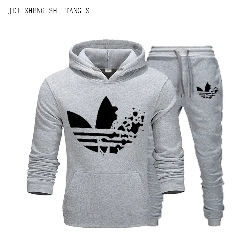 

2019 New Fashion Men's Hoodie Men Sport Suit JEI SHENG SHI TANG S Long Sleeve Pullover Fleece Catching Men's Hoodie Suit