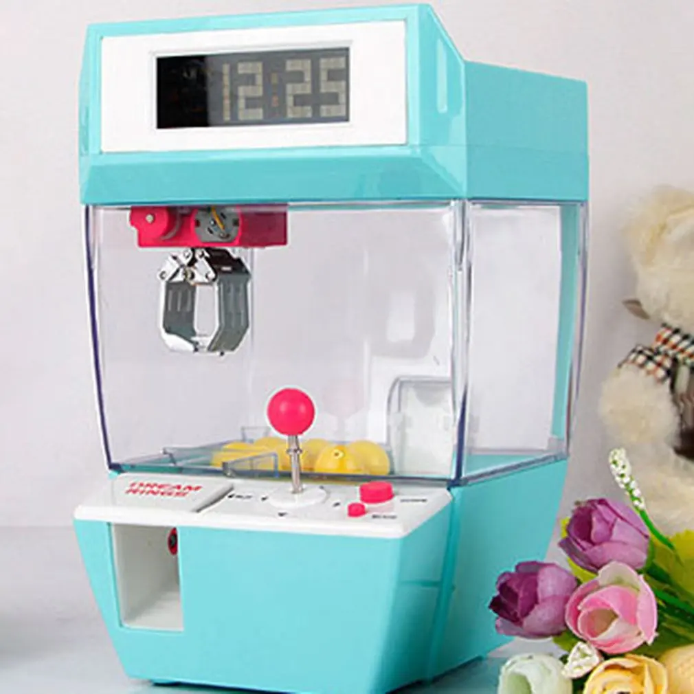 Ловец будильник монета машина игра машина конфеты висячая кукла коготь машина аркадная детская Автоматическая Игрушка Дети