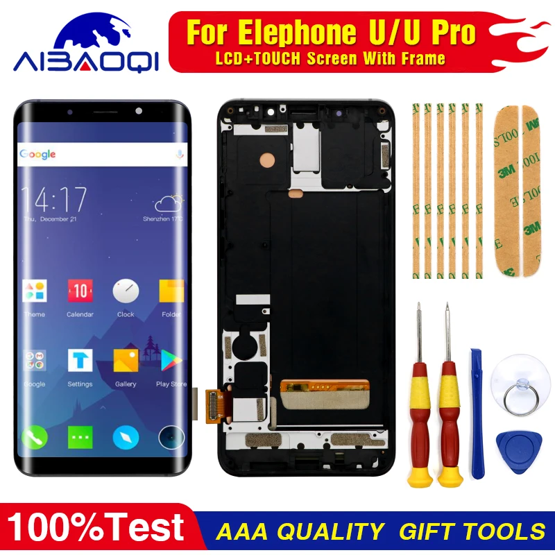 Для Elephone U/U pro сенсорный экран ЖК-дисплей дигитайзер сборка с рамкой запасные части