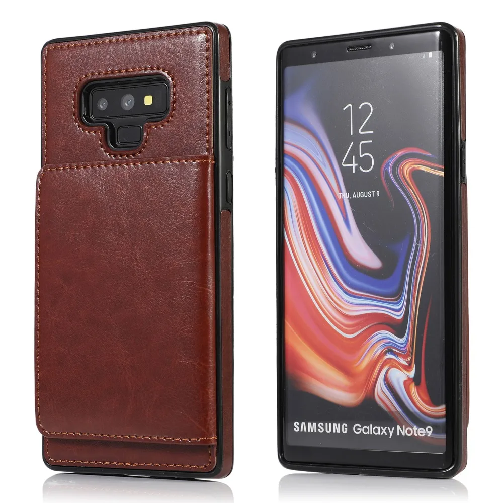 Для samsung Galaxy Note 8 9 10 Pro ретро PU кожаный чехол слот для карт держатель телефона чехол для samsung 10 Pro сумка для телефона