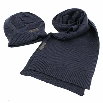 

GIANMARCO VENTURI Set sciarpa e cappello uomo 100% acrilico in box 71774 navy