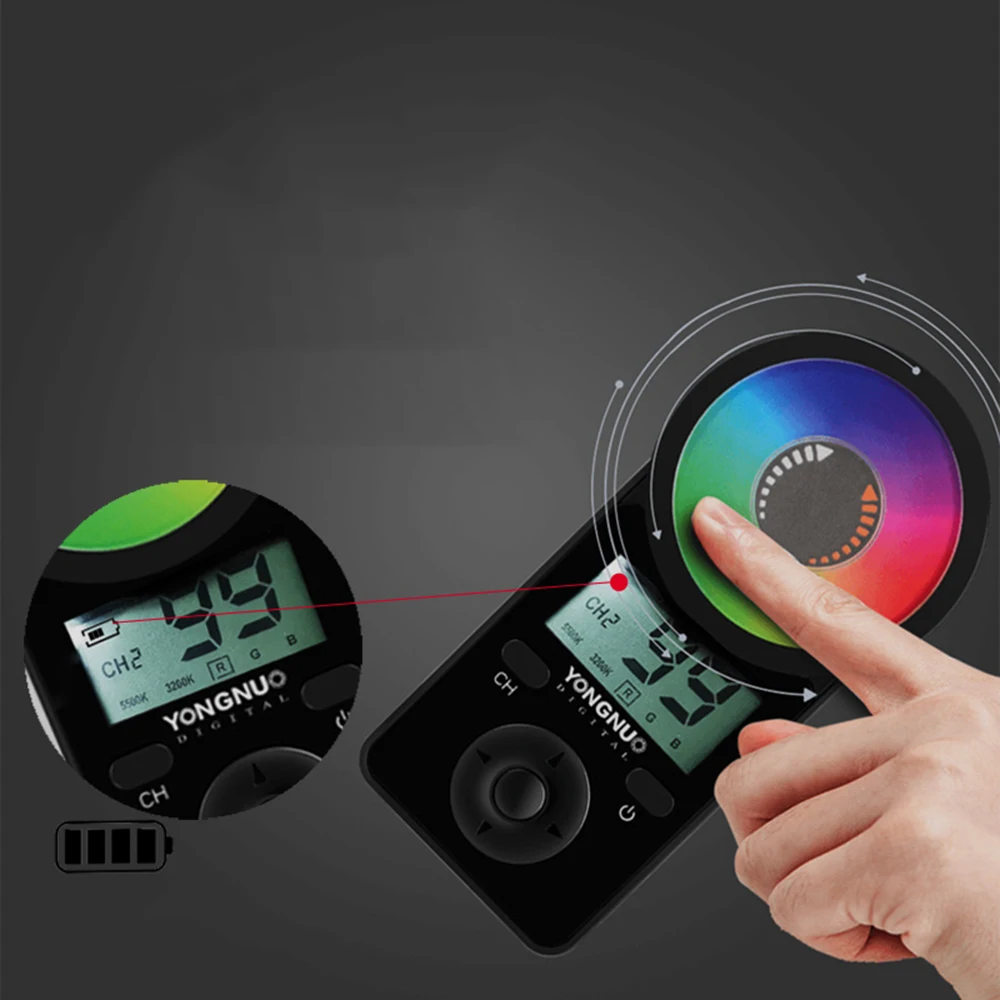Yongnuo Original RGB Remote Control Wireless Controller fr Led Video Light YN300IV / YN300AIR II / YN360III YN360III PRO YN660