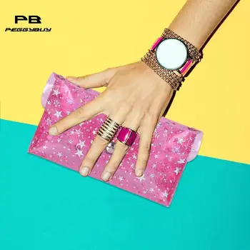 

PVC Clear Mini Waist Pack Women Transparent Star Messenger Bag Phone Pouch