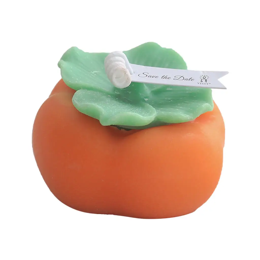 Fruit Candles Christmas Simulation Artificial Persimmon Shape Eve Wedding Party Decoartion Supplies | Дом и сад