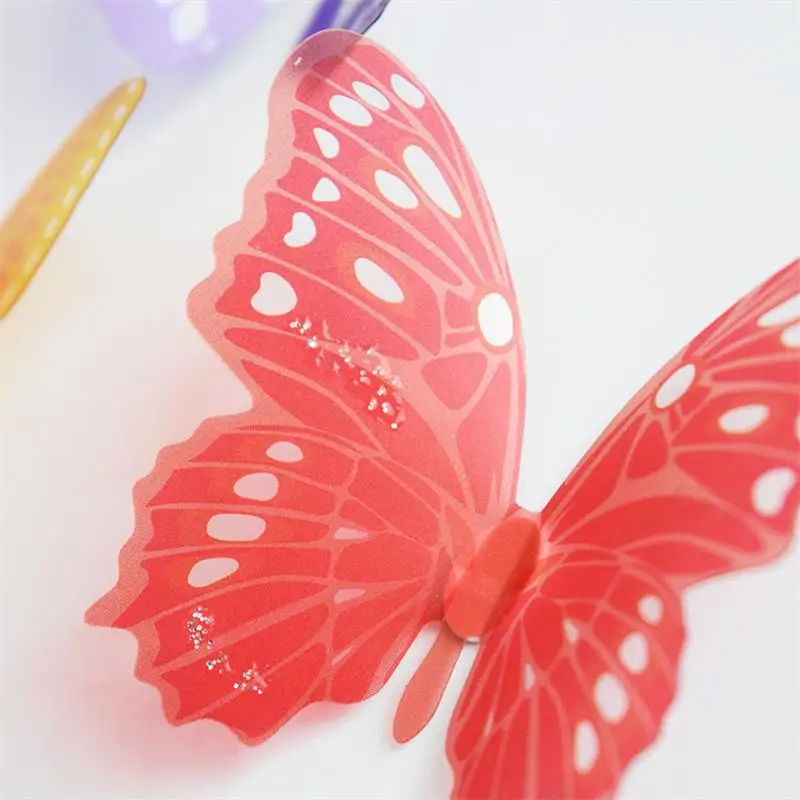 18Pcs 3D Crystal Butterflies DIY home decor wall stickers Christmas Birthday Wedding Party Cake decoration refrigerator decal 18Pcs 3D Crystal Butterflies DIY home decor wall stickers Christmas Birthday Wedding Party Cake decoration refrigerator decal