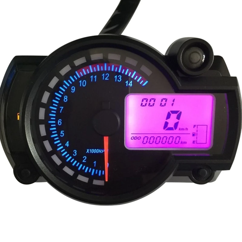 1 шт. цифровой светильник для мотоцикла, ЖК-дисплей, измеритель скорости, одометр, Тахометр со скоростью