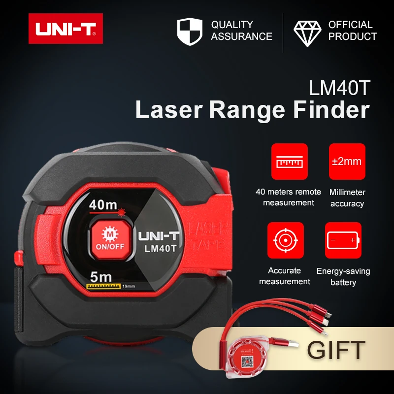 

2 in 1 Laser Ranging Tape Measure Buildings, Interior and Exterior Decoration Design Engineering Measurement