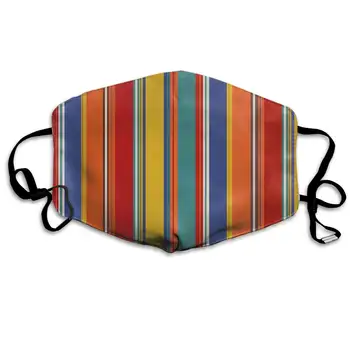 

Stripe Colorful Unisex Mask Indoor Outdoor Cycling Camping Travel Windproof Sun Anti Dust Mask Mouth with Adjustable Ear Loops