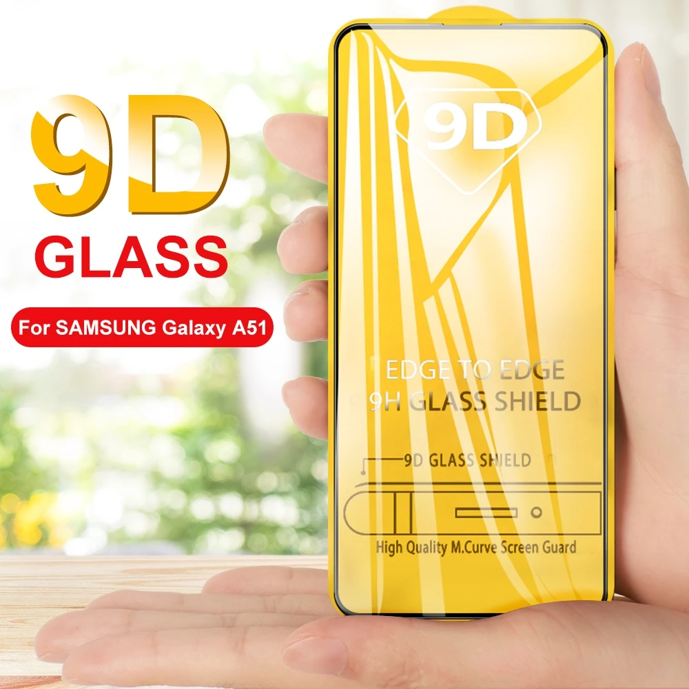 9D Премиум Защита экрана для samsung Galaxy A71 A51 A50 A70 M10 Защитная пленка A51|Защитные стёкла