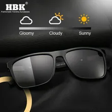 HBK, улучшенный квадратный TR90, фотохромные солнцезащитные очки, поляризационные, для мужчин и женщин, светильник для водителя, сменные, адаптивные линзы, солнцезащитные очки