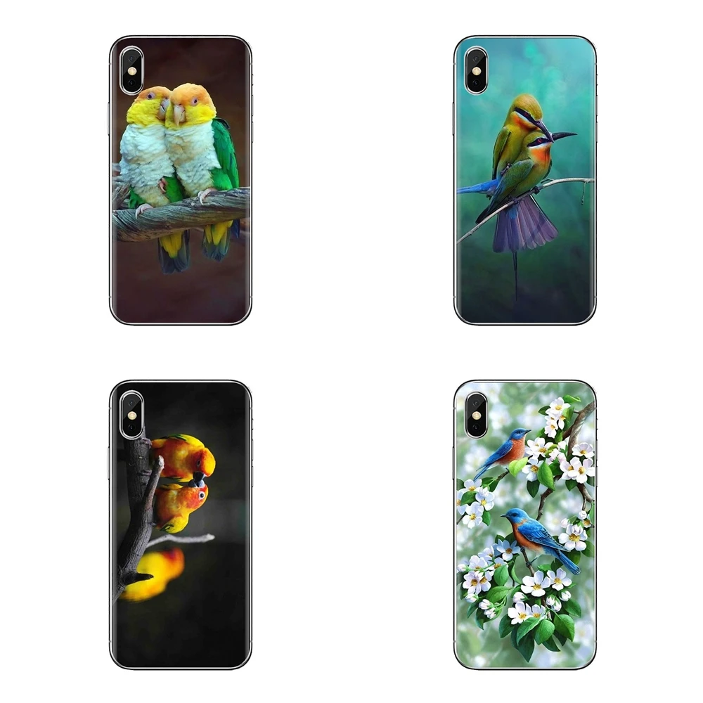 For LG Spirit Motorola Moto X4 E4 E5 G5 G5S G6 Z Z2 Z3 G2 G3 C Play Plus Mini Phone Cover Housing Love Birds Perfect color combo |