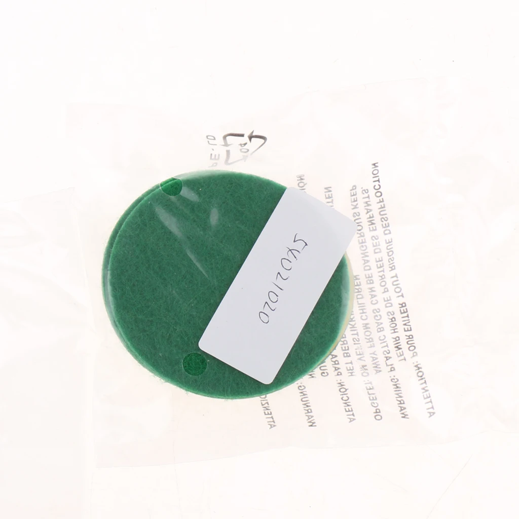 6 Pieces Air Hockey Table Felt Pushers Replacement Felt Pads Green