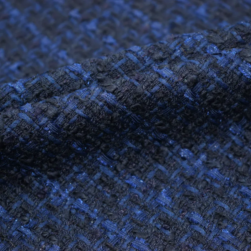 2019 Fall Winter Navy Blue Soft Tweed Fabric For Coat Skirt Tissu African Telas Tissus Stoffen Tecido Tela | Дом и сад