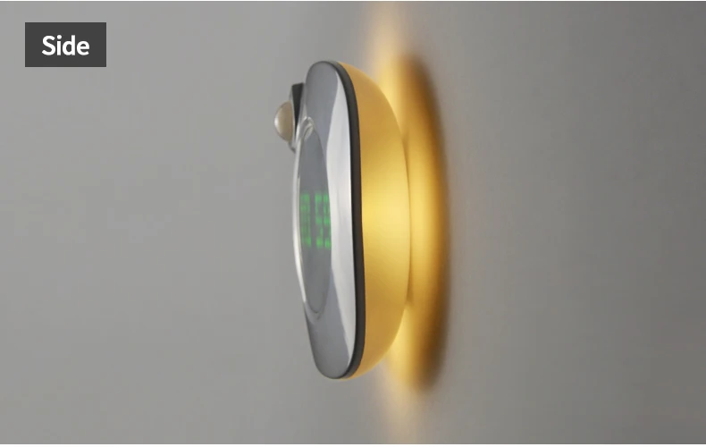 USB Rechargeable LED Night Lamp With Motion Sensor Clock Dimmable Bedside Light Indoor Decoration Light For Stairs Home Bedroom