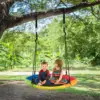 40" 770 lbs Flying Saucer Tree Swing Kids Gift w/ 2 Tree Hanging Straps Colorful  OP70579CL 2