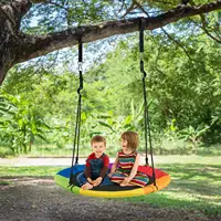 40" 770 lbs Flying Saucer Tree Swing Kids Gift w/ 2 Tree Hanging Straps Colorful  OP70579CL 2