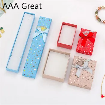 

10Pcs/Lot Paper Box Cardboard Handmade Box Gifts Packaging Jewelry Boxes Rings Earrings Necklace Christmas New Year Love Present