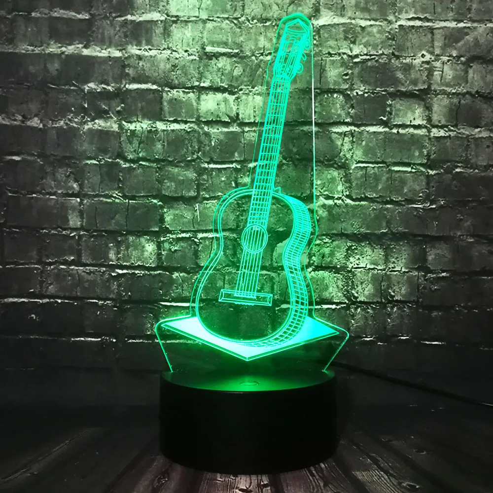 Художественный креативный violoncello 3D Визуальный светодиодный музыкальный инструмент Виолончель Декор для девочек комната для сна детский ночник праздничный подарок для детей