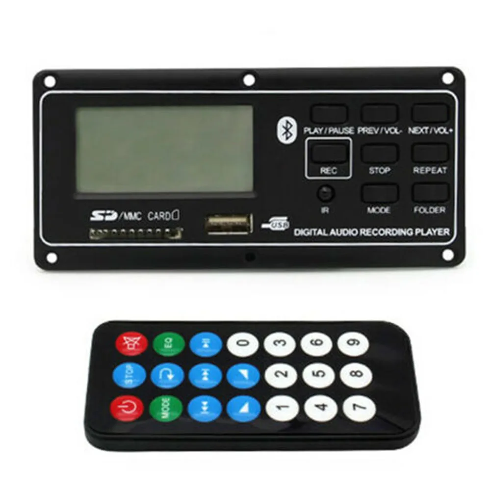 

USB Accessories Led Aux Bluetooth Board Audio Decoder Card Module Remote Control FM Digital Small MP3 Player