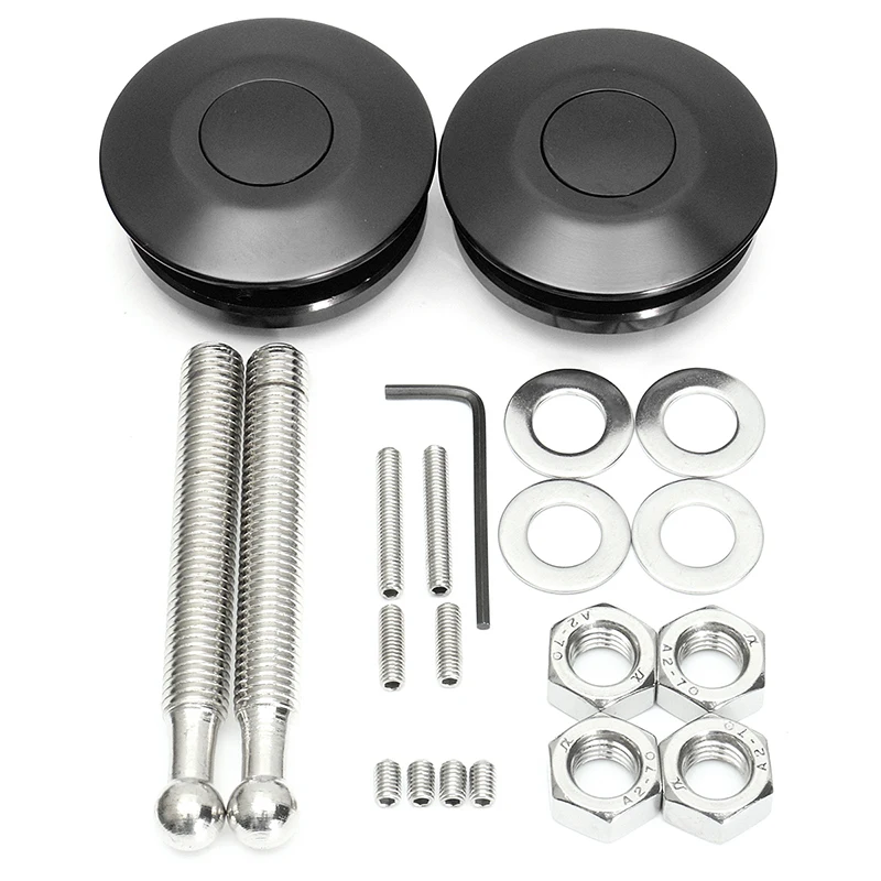 2x-Universal-Push-Button-Billet-Hood-Pins-Lock-Clip-Car-Quick-Latch-Bonnet 2x-Universal-Push-Button-Billet-Hood-Pins-Lock-Clip | Автомобили