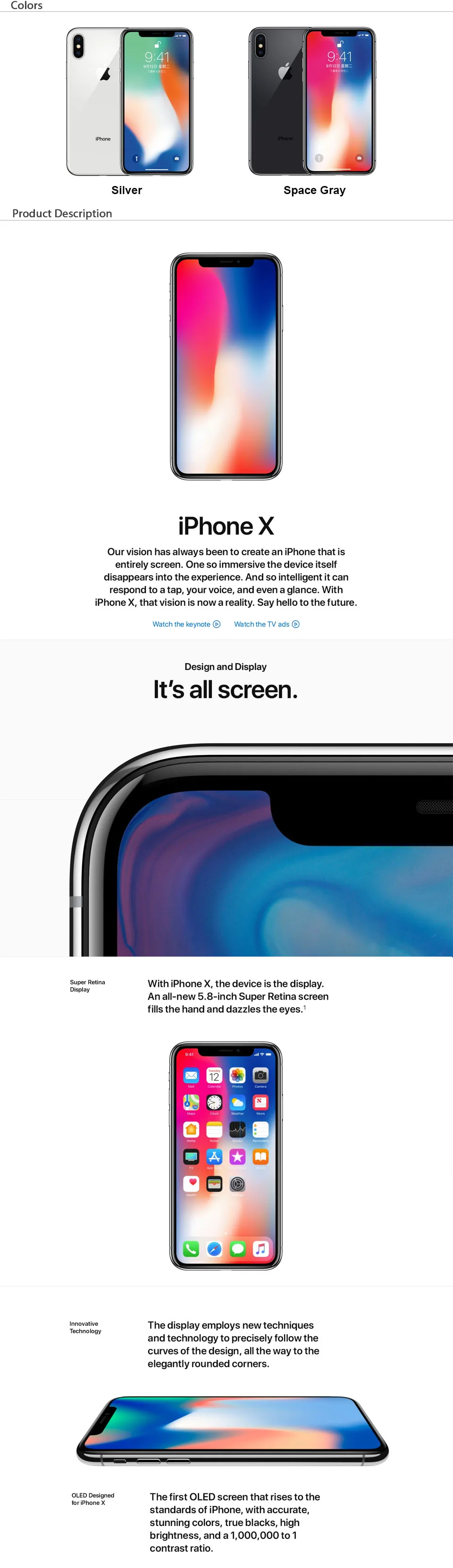 Original Unlock Apple iPhone X Face ID 64GB/256GB ROM iOS A11 5.8" 3GB RAM 12MP Hexa Core Dual Camera 4G LTE USED Mobile Phone latest iphone cellphone