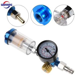 

High Quality Spray Gun Air Regulator Gauge + In-line Water Trap Filter Tool + JP/EU/US Adapter Pneumatic Spray Gun Accessories