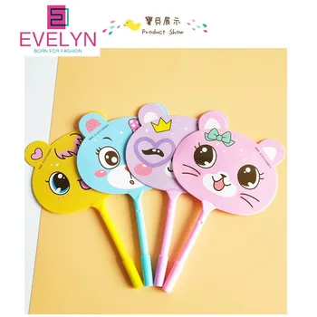 

4PCS Cute Cartoon Blue ink ballpoint pen 0.5mm Fun Gel Pen School Student Office Stationery friend classmate birthday gift