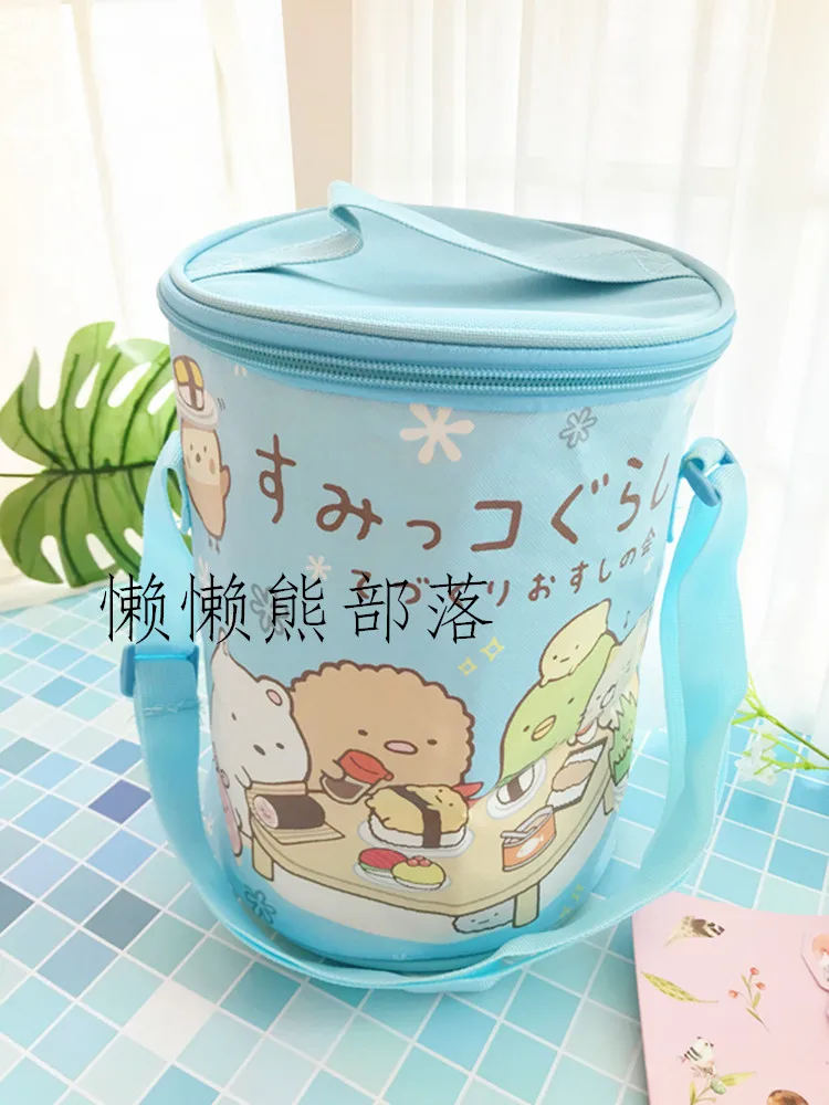 see chart1 Sumikko gurashi Модные Портативные плюшевые сумки для обедов, мультяшная сумка для пикника, коробка для еды, сумка для хранения для женщин, девочек, детей, Новинка - Цвет: see chart1