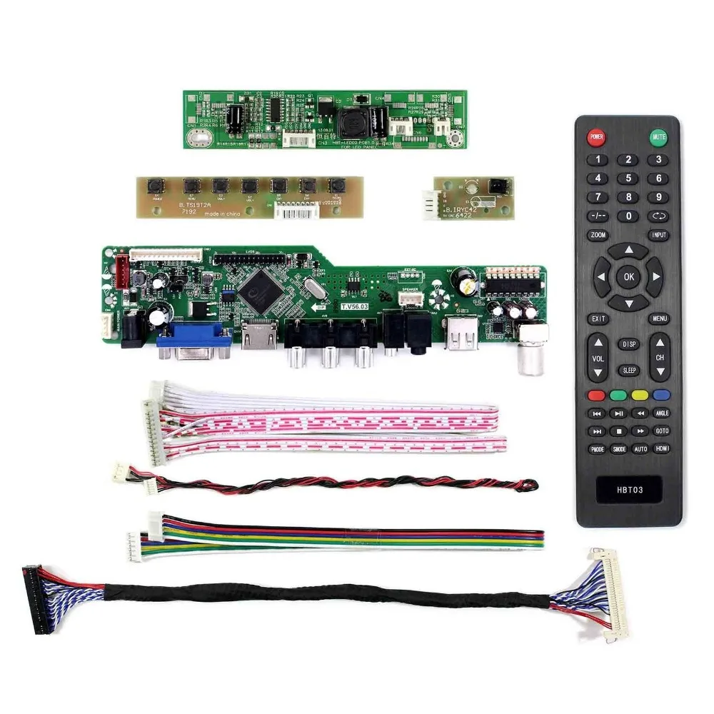 Latumab Driver Board for M185XW01 V6 M185XW01 V7 M185XW01 V3 18.5 Screen Display TV+HDMI+VGA+USB 1366×768 Controller Board (3)