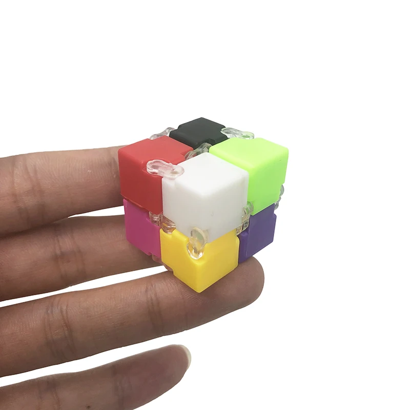 10 шт./партия пластиковый бесконечный куб красочный бесконечный куб для взрослых антирелаксационный инструмент для снятия стресса развивающие игрушки