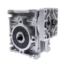 Velocidade redutor verme motor dc caixa de velocidades rv030 14mm saída 5:1-80: redutor de velocidade da caixa da engrenagem do worm para o motor nema 23