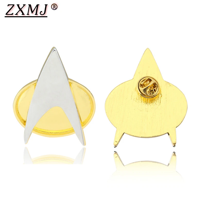 ZXMJ Star Trek Косплей брошь с эмблемой Звездного Флота булавки металлический цвет