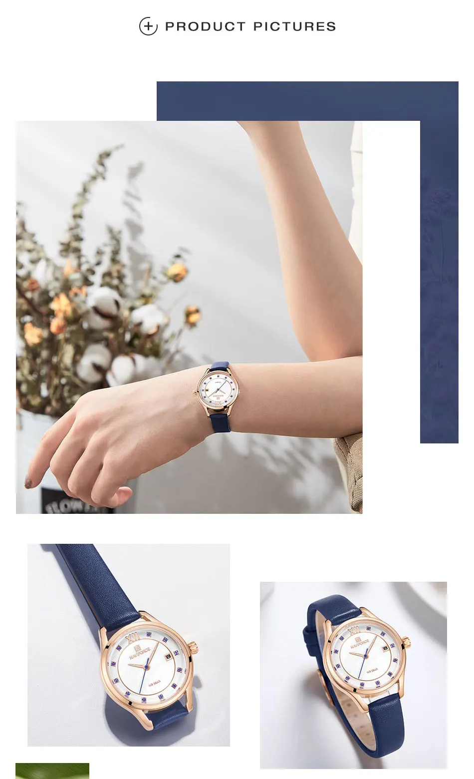 NAVIFORCE женские s часы розовое золото Топ бренд класса люкс Женские Кварцевые водонепроницаемые наручные часы Аналоговые часы для девочек