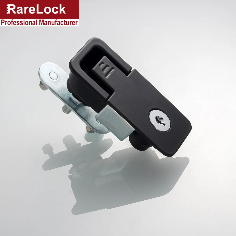 Rarelock Cabinet Handle Door Lock Black Keyless or 2 Key for Machine Fire Box Tool Cabinet Locker Locks LK1003 ff