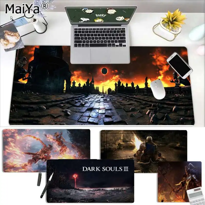 Maiya красивый аниме dark souls 3 огненный резиновый ПК компьютерный игровой коврик для мыши