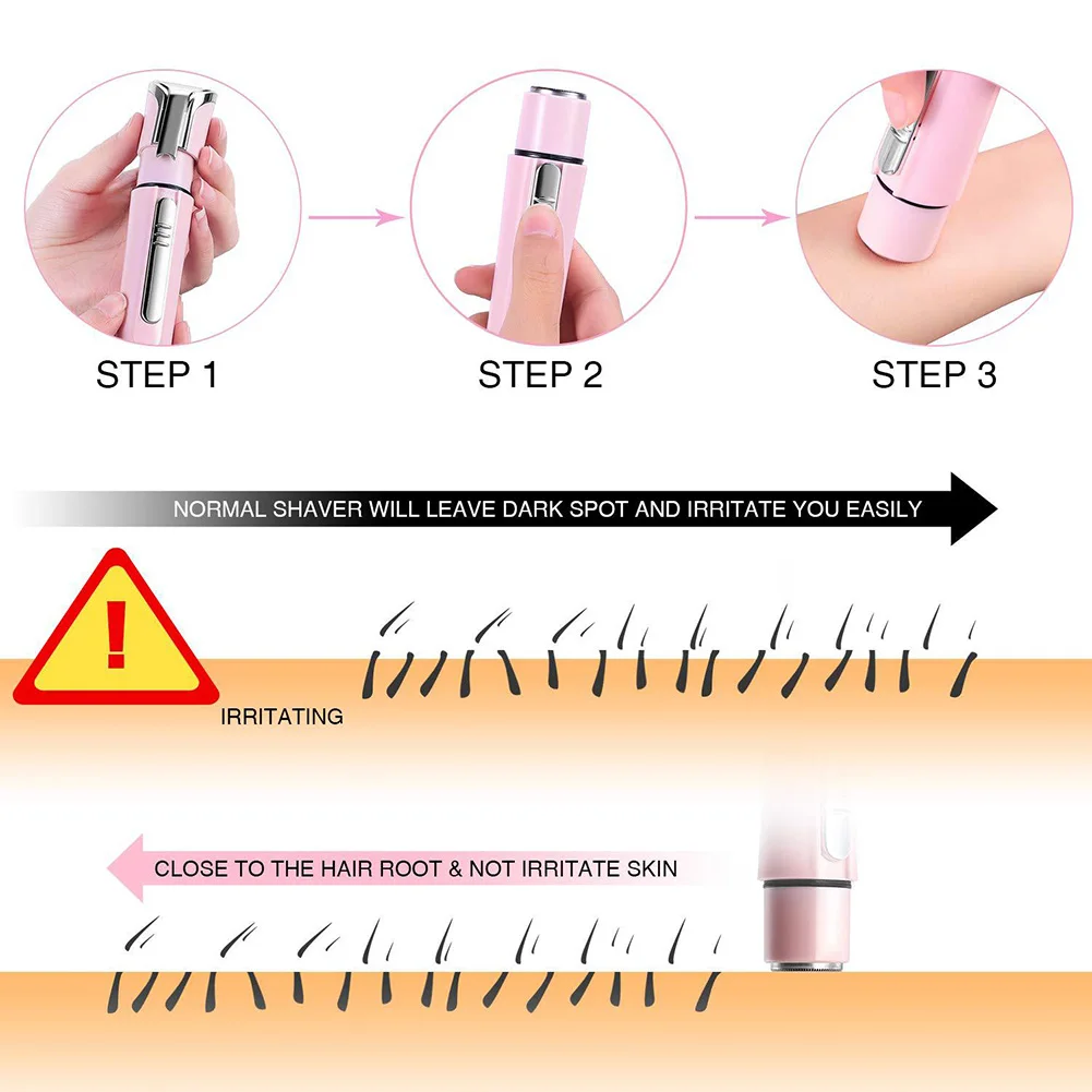 Мини электрический прибор для удаления волос для лица безболезненный Быстрый Эпилятор Триммер косметические инструменты для женщин JS11