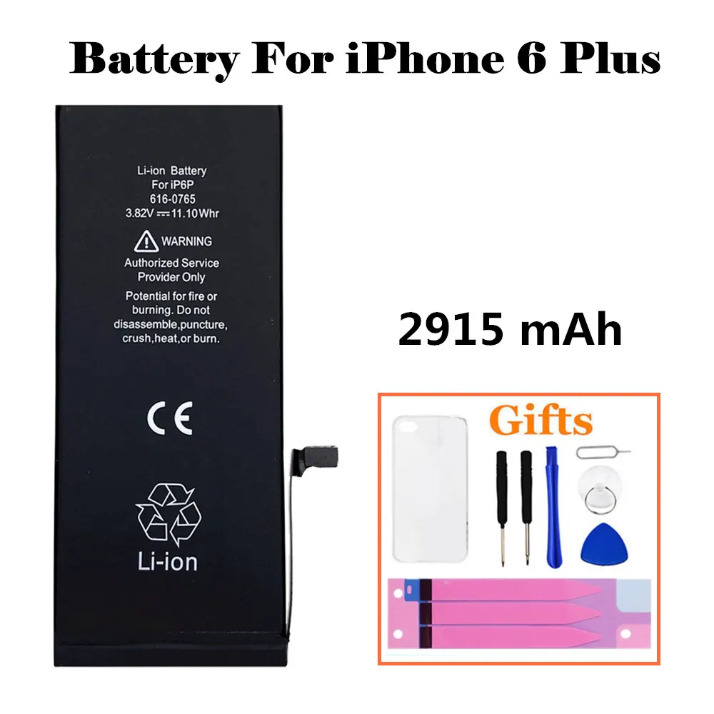 AYJ Новая батарея для iPhone 6 6s 7 8 Plus 6Plus 6s plus 7plus Замена полная емкость Ремонт Инструменты лента для аккумуляторов - Цвет: For 6 Plus