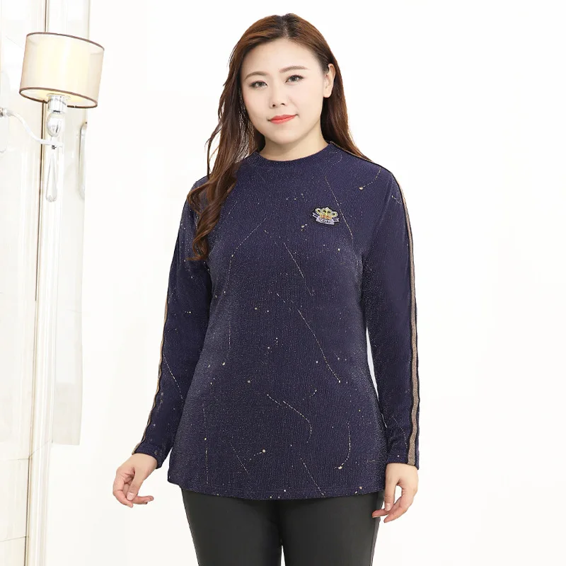 TUHAO, хорошее качество, большие размеры 10XL 8XL 6XL 4XL, Женская Офисная рубашка с длинными рукавами, Элегантные повседневные топы для мам среднего возраста WM04 - Цвет: as picture