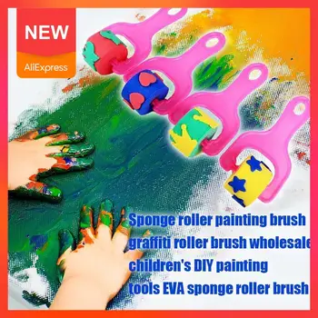

Art Set Sponge Painting Brush For Children Plastic Kids Seal Paint Toy Drawing Graffiti Tool Stationery Roller Diy Gift B0J2