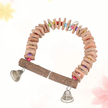 

1pc Parrot Swing Perch Nontoxic Climbing Toy Bird Hanging Toys Stand for Conures Cockatiels