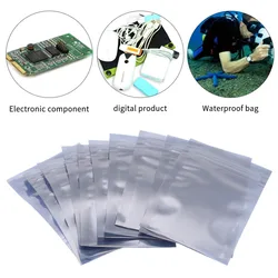 Sac de rangement refermable 20 pièces, pochette antistatique pour accessoires électroniques, emballage ESD, en aluminium antistatique, 4 tailles, fermeture éclair 