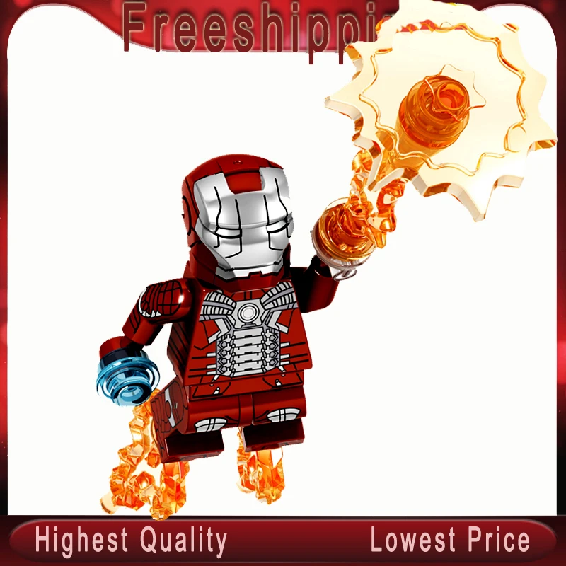 

Iron Man Mark 5 MK85 Ironman Tony Stark Mark MK22 MK41 MK50 Avengers Figures Bricks buidling Blocks Toys for Children gift GD234