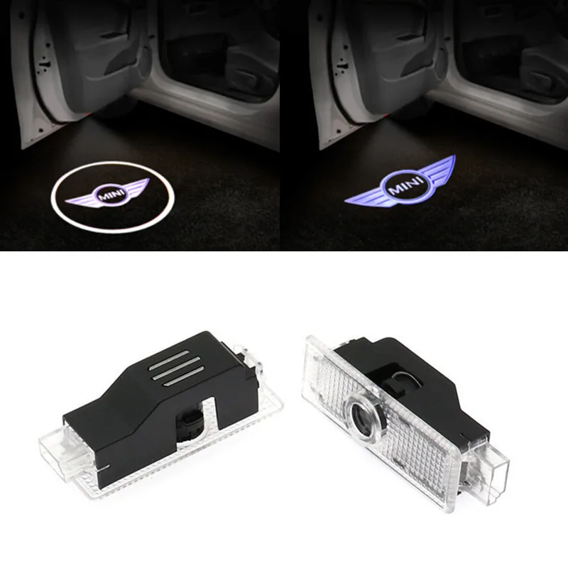 

2x LED Car Door Logo Light Courtesy Laser Projector Lamp For Mini Cooper R53 R55 R56 R57 R58 R59 R50 R60 Clubman F55 F56 R52