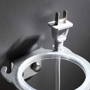 

Organizer Bolt Insert Hair Dryer Holder With Inner Ring Aluminium Alloy Wall Mounted Home Hotel Non Slip Bedroom Fixed Support