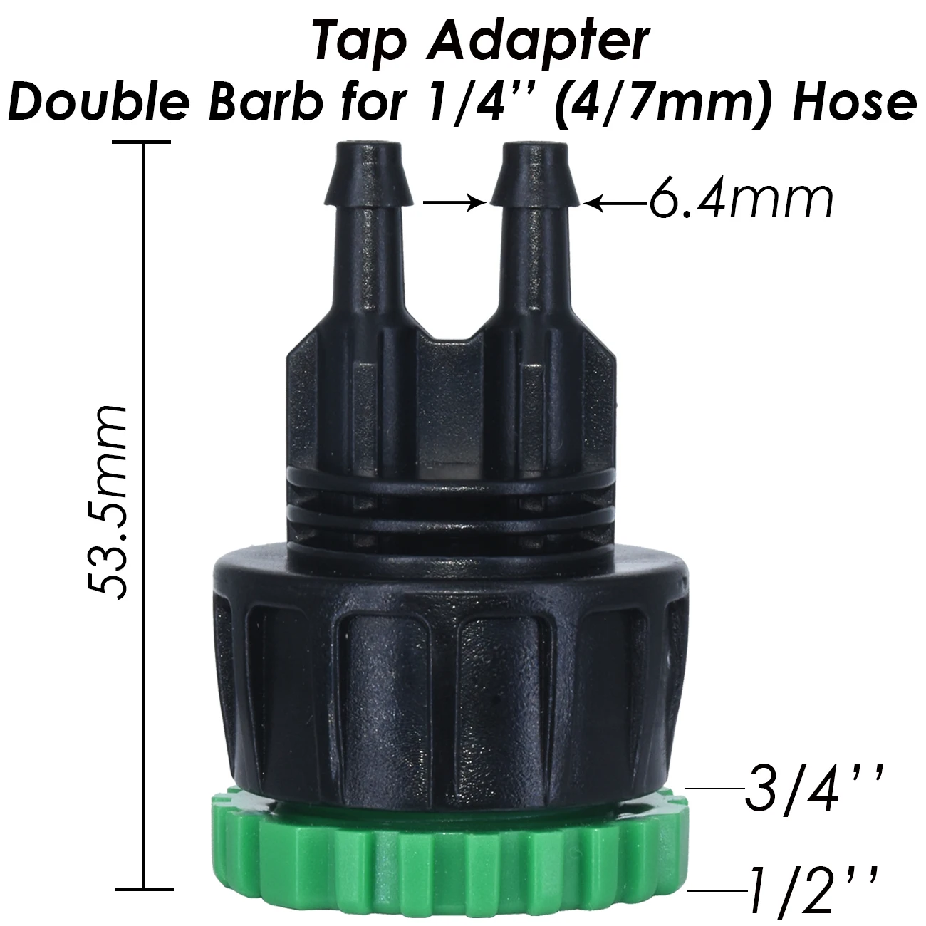 KESLA Gardens Tap Hose Splitter Adapter Connector 1/2" 3/4" to 1/4" 3/8" 1/2" 16mm 8/11mm Pipe Barb 2-Way 4-Way Tubing Tool
