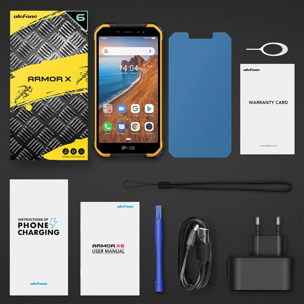 Ulefone Armor X6 смартфон с четырёхъядерным процессором ОЗУ 2 Гб ПЗУ 16 Android 9 0 4000 мАч 8